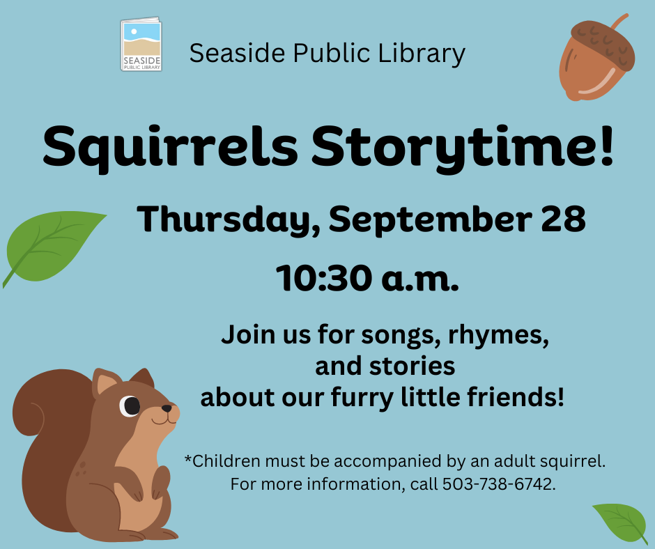 Storytime September 28th 2023 Squirrels!