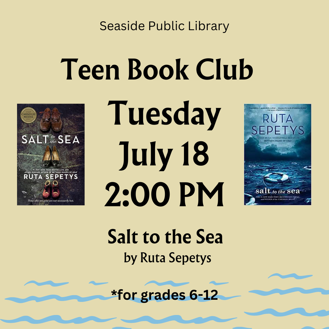 Teen Book Club July 18th 2023
