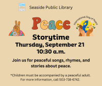 Storytime: September 21st 2023, Peace Day!
